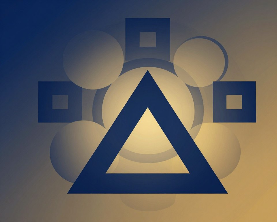 Geometrische Symbole der Kraft